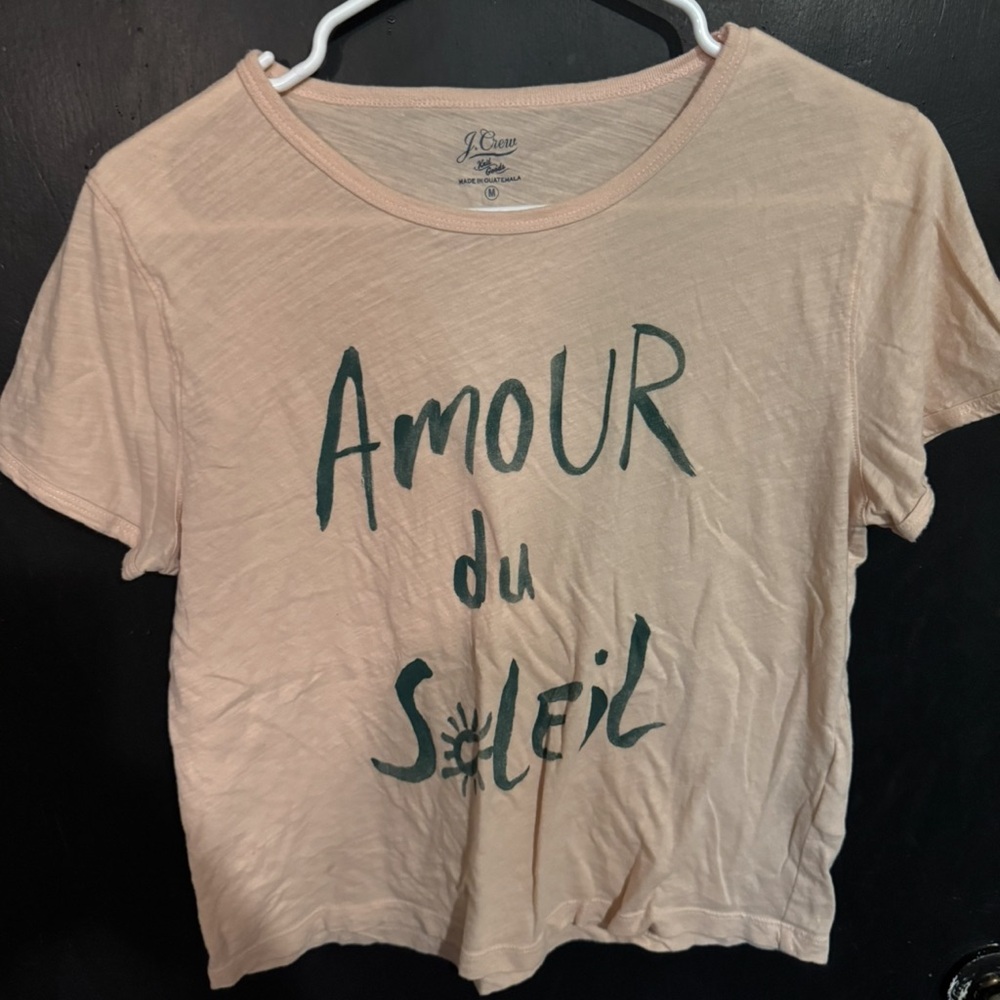 J. Crew baby pink Graphic Tee